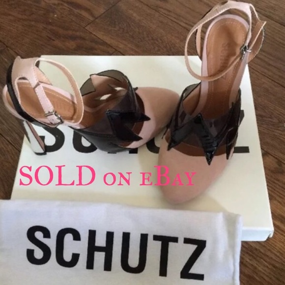 SCHUTZ Shoes - Schutz pink pump ankle strap silver high heels